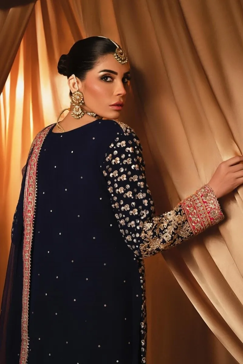 Haseens Raina Pakistani Wedding Wear Chiffon Suit HAS11