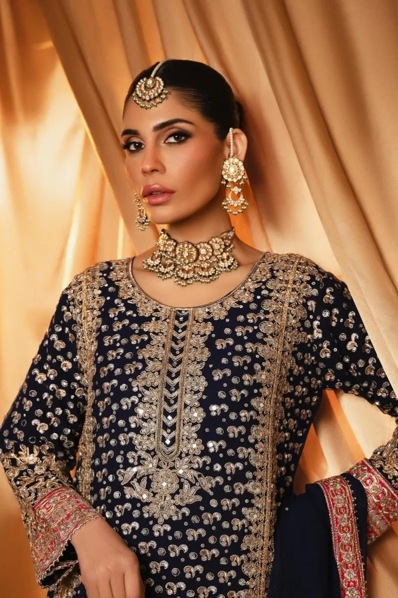 Haseens Raina Pakistani Wedding Wear Chiffon Suit HAS11