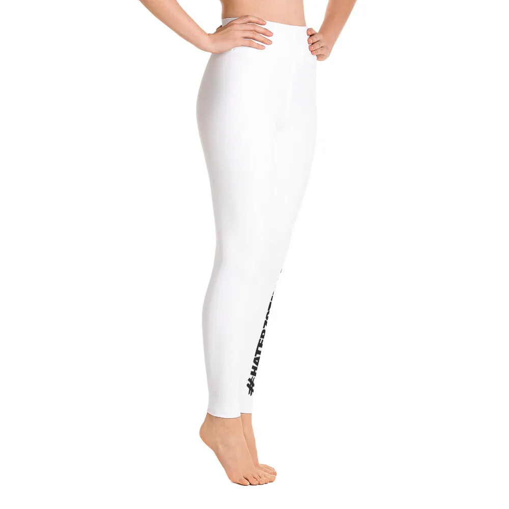 #HaterzStayBack Women's Yoga Pants (White)