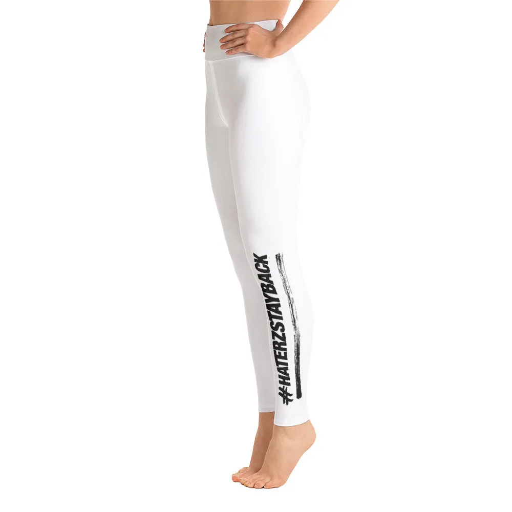 #HaterzStayBack Women's Yoga Pants (White)