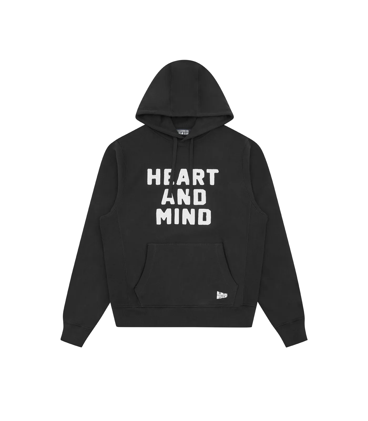 HEART AND MIND POPOVER HOOD - BLACK