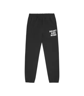 HEART AND MIND SWEATPANTS - BLACK