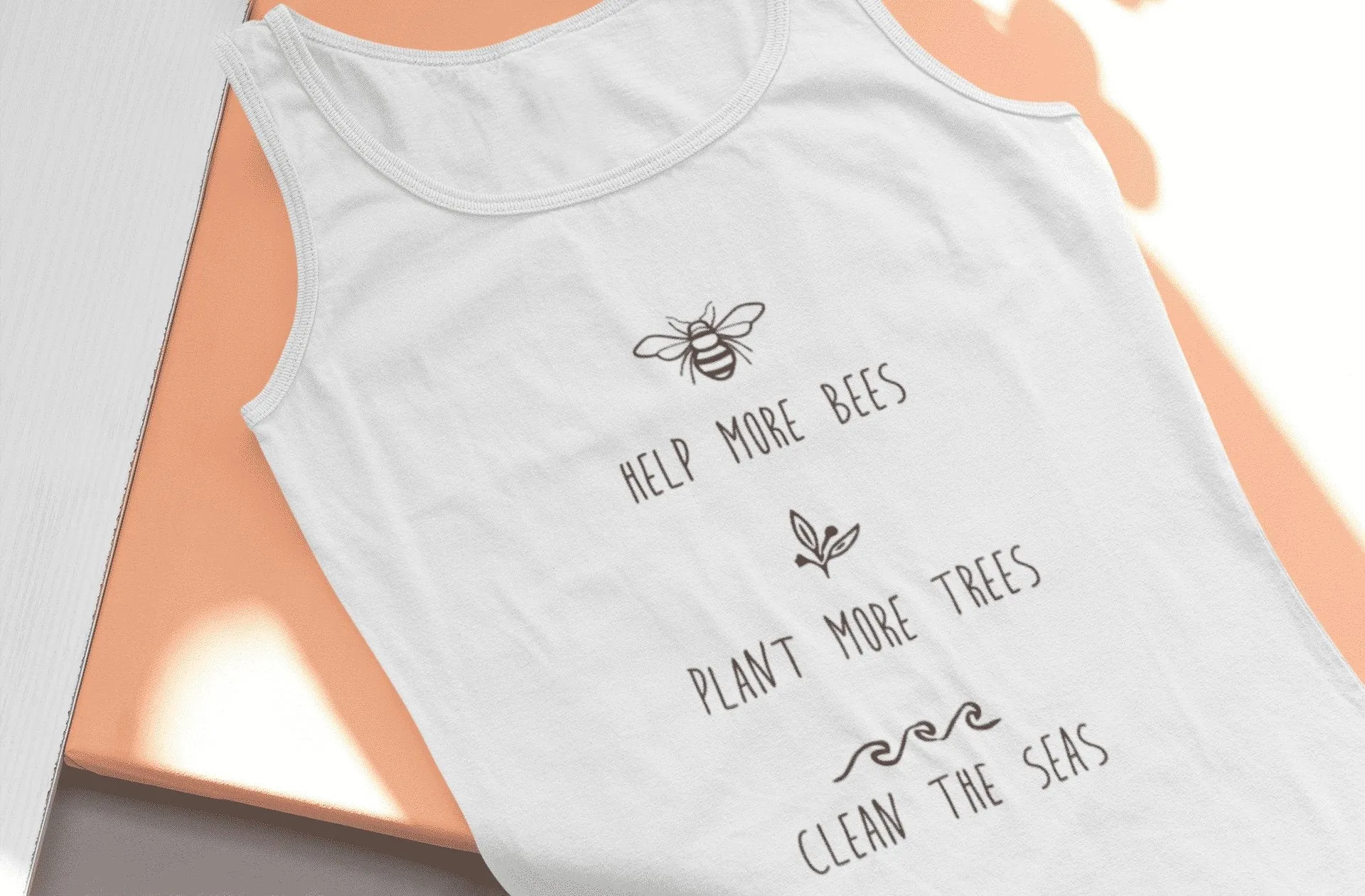 Help more Bees, Plant More Trees, Clean the Seas | Inspire Organic Ladies Tank Top