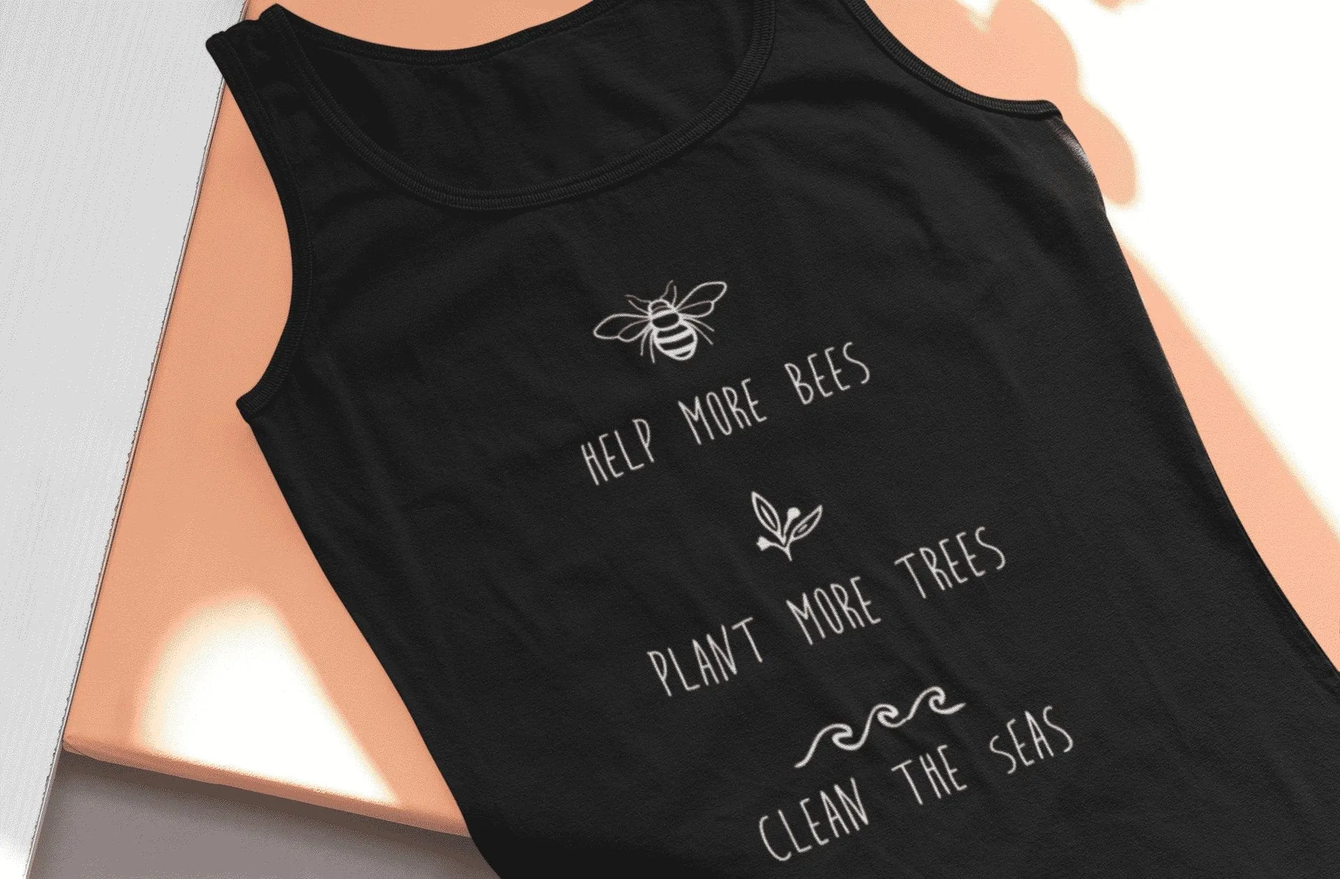 Help more Bees, Plant More Trees, Clean the Seas | Inspire Organic Ladies Tank Top