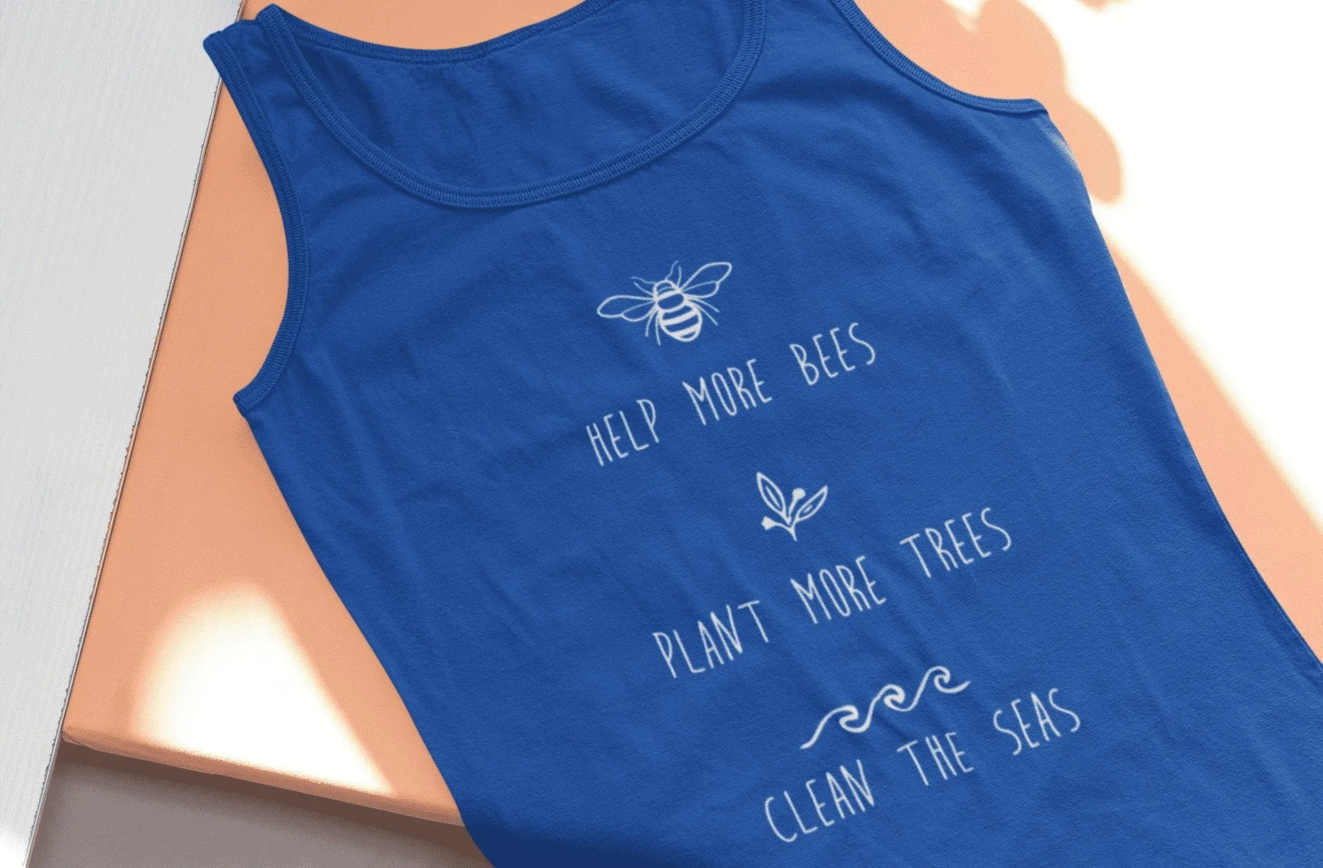 Help more Bees, Plant More Trees, Clean the Seas | Inspire Organic Ladies Tank Top