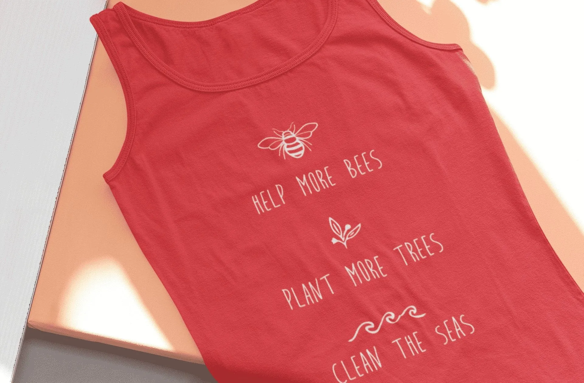 Help more Bees, Plant More Trees, Clean the Seas | Inspire Organic Ladies Tank Top