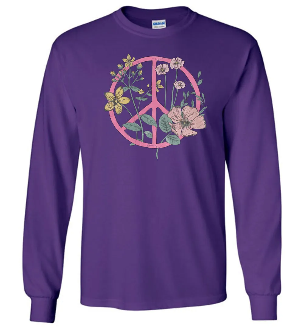 Hippie Flower Circle Long Sleeve T-Shirt