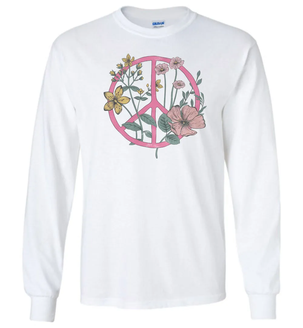 Hippie Flower Circle Long Sleeve T-Shirt