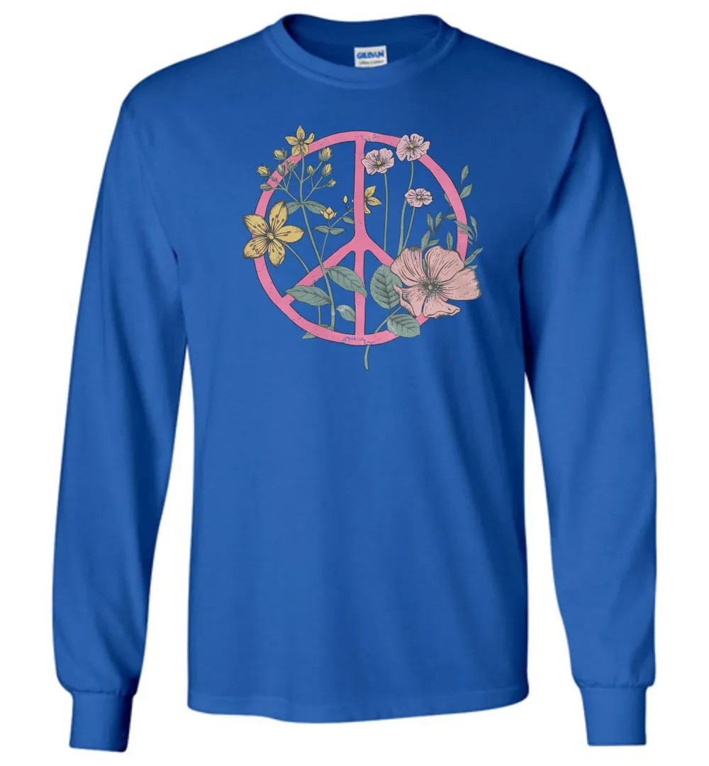 Hippie Flower Circle Long Sleeve T-Shirt