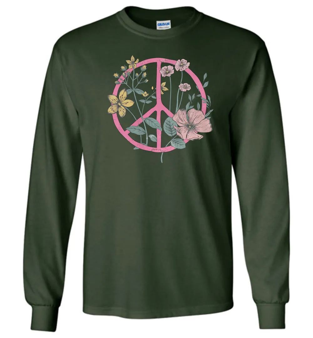 Hippie Flower Circle Long Sleeve T-Shirt