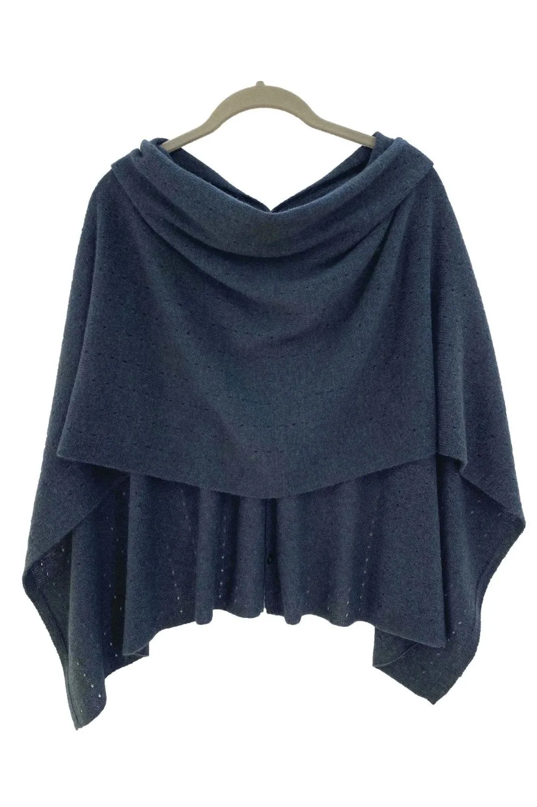 Ink navy cashmere poncho Multiway