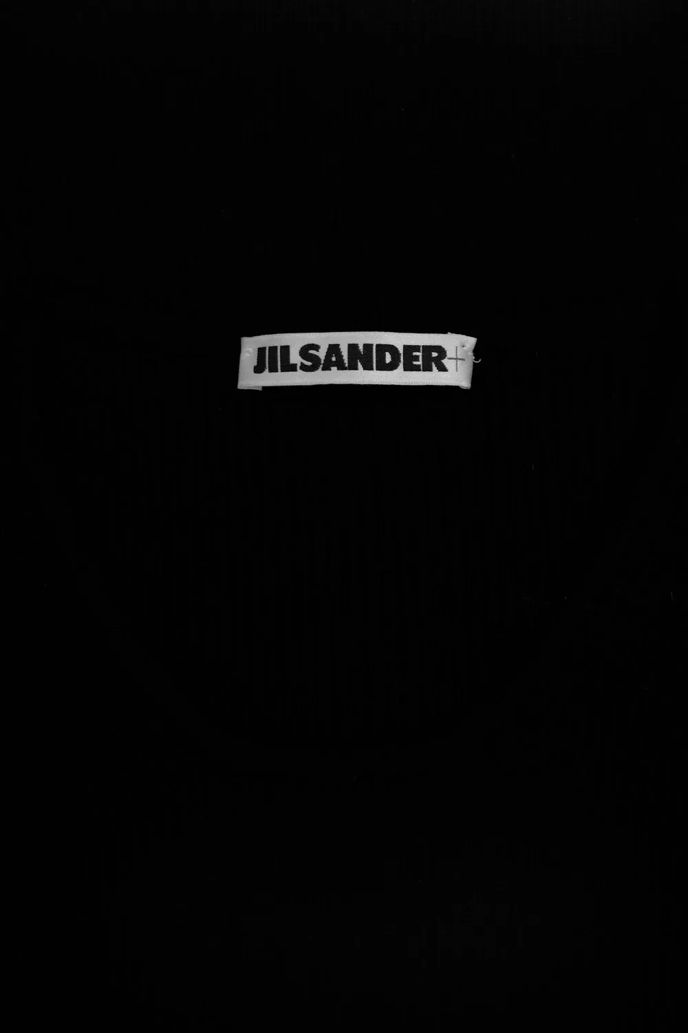 JIL SANDER PURE WOOL BLACK SLIM RIB KNIT