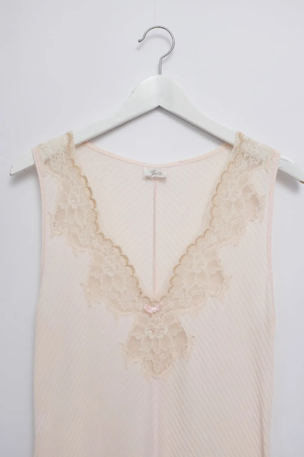 LA PERLA PALE ROSE LACE COTTON DRESS