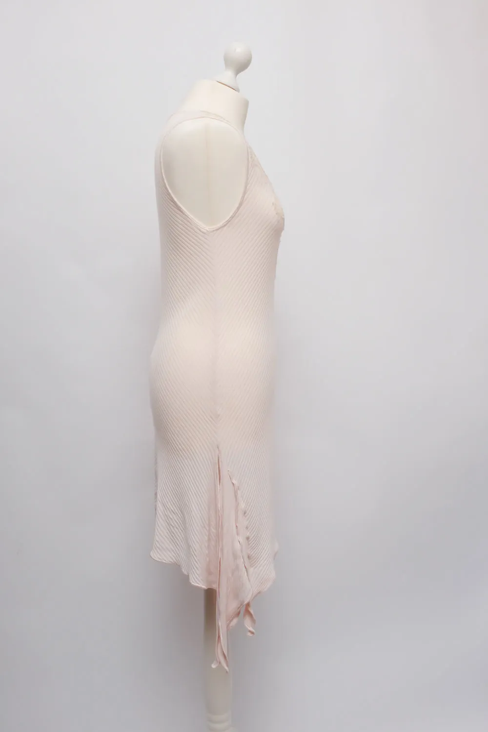 LA PERLA PALE ROSE LACE COTTON DRESS