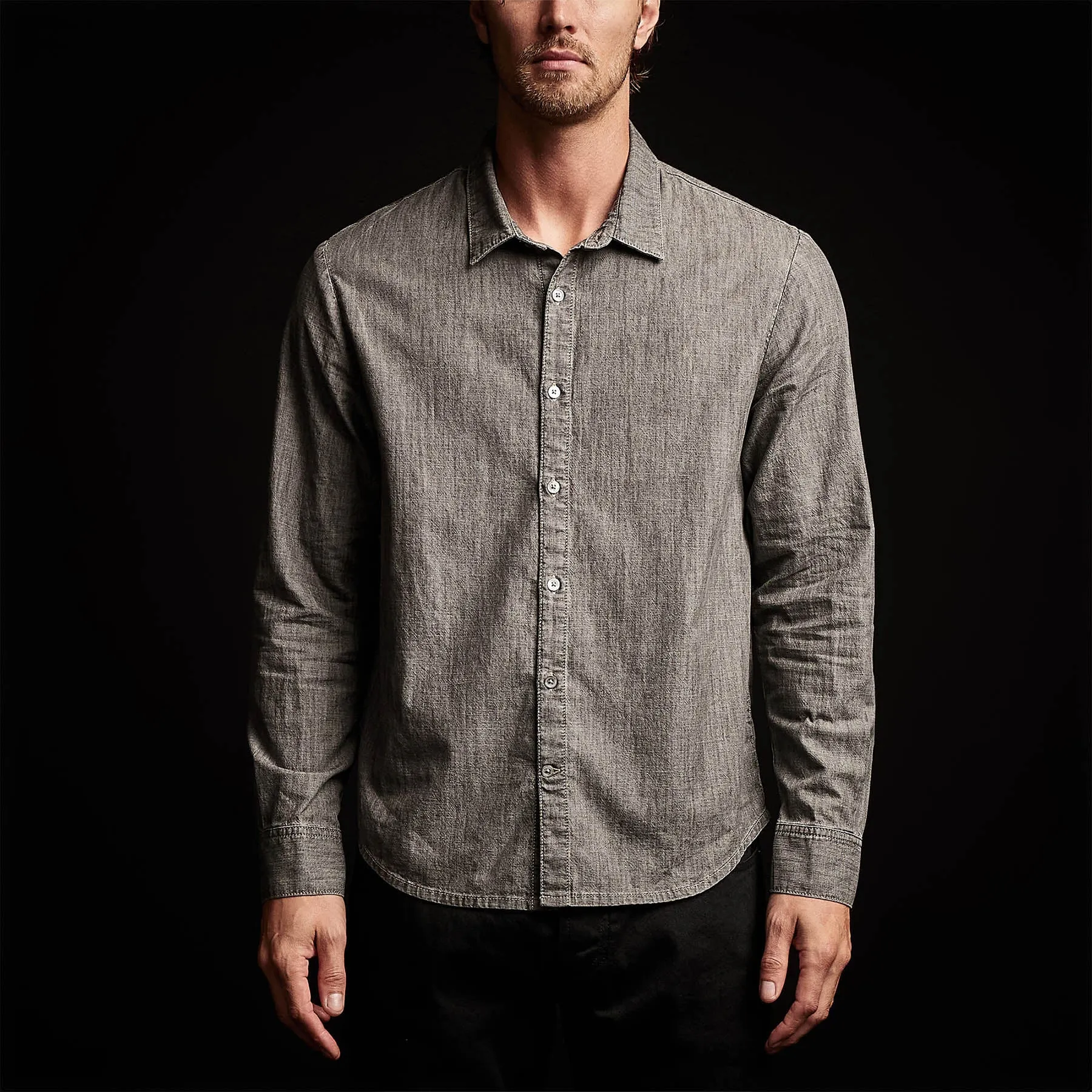 Lightweight Denim Shirt - Grey Denim