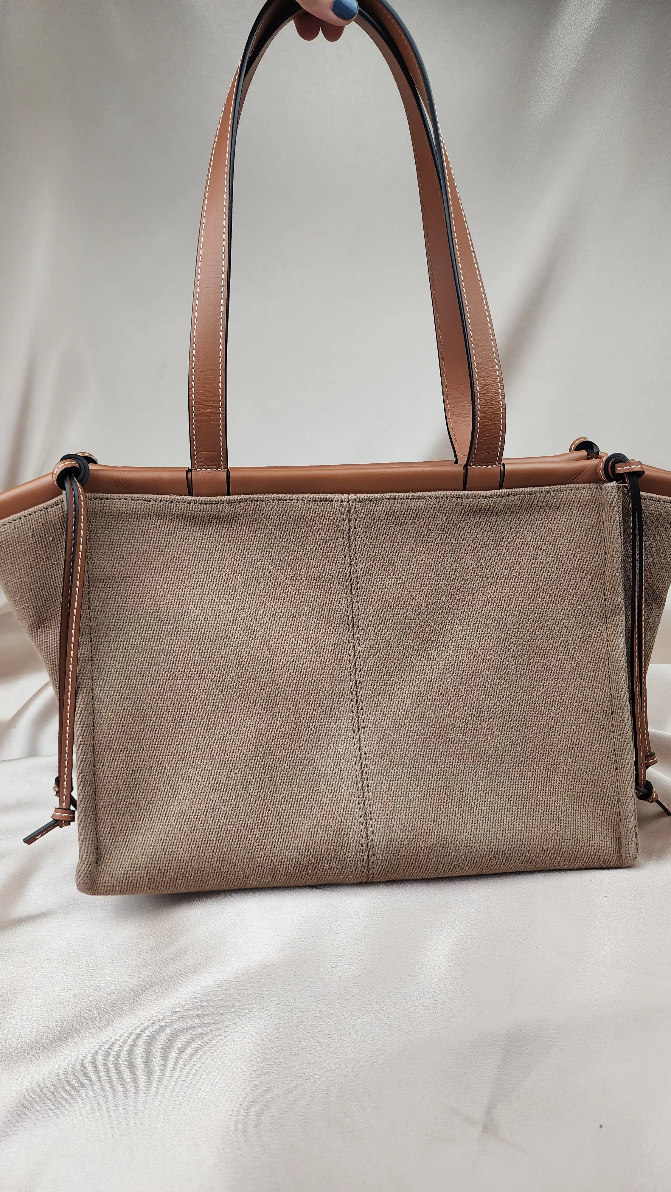 Loewe Brown Canvas Cushion Tote Bag - 1136