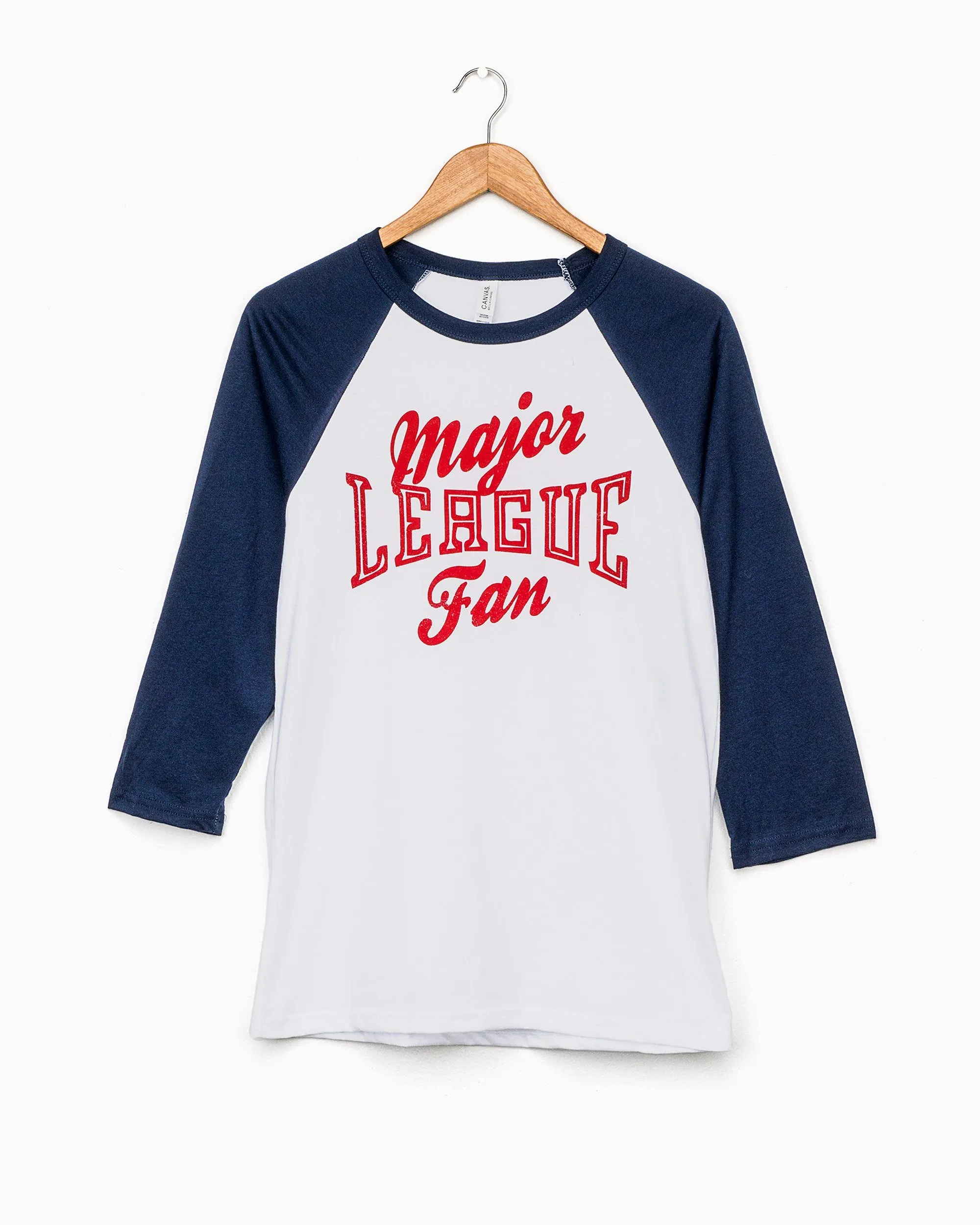 Major League Fan Navy Baseball Sleeve Tee (FINAL SALE)