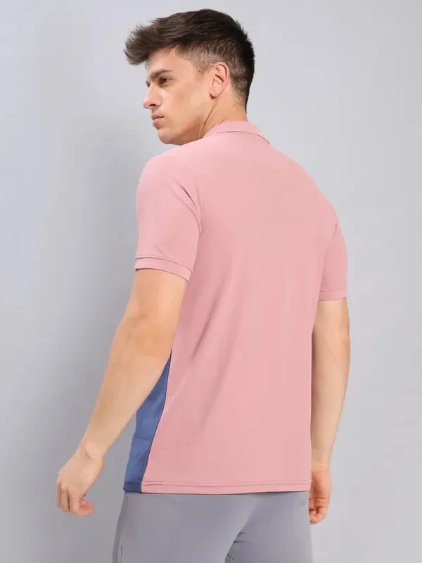 Men Colorblock Slim Fit Polo T-shirt with MATPIQ