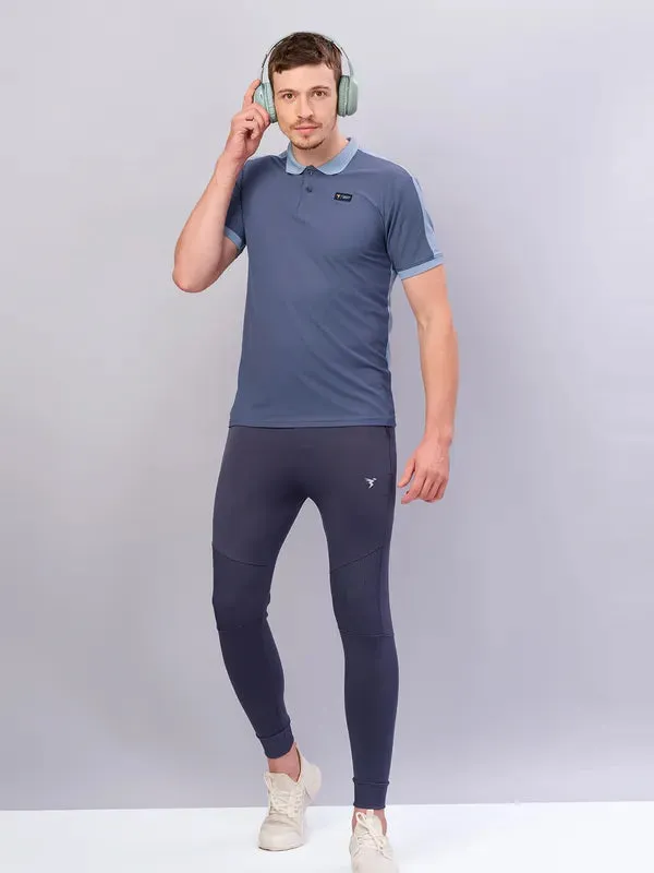 Men Colorblock Slim Fit Polo T-shirt with MATPIQ