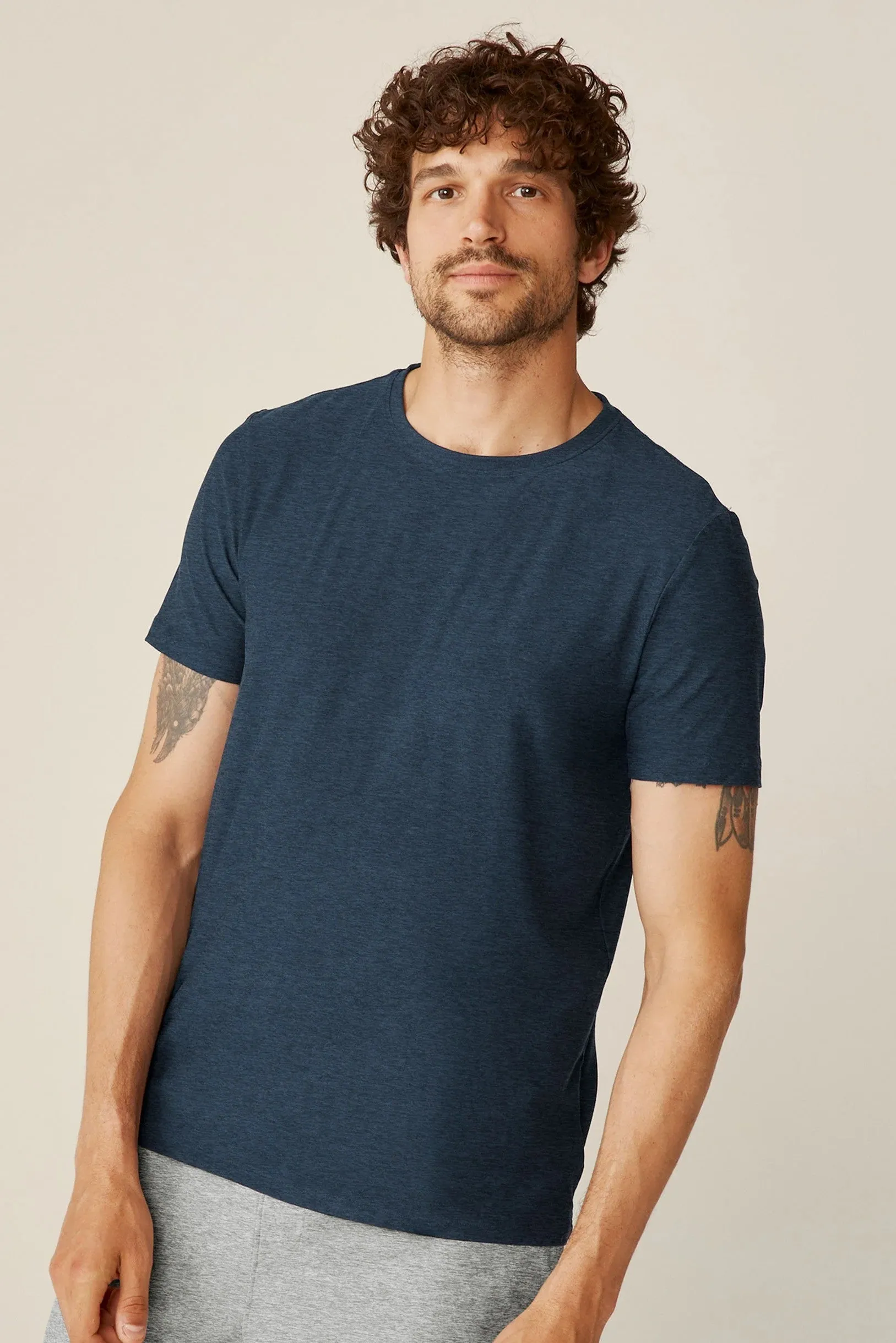 Mens Always Beyond Crew Tee - Navy