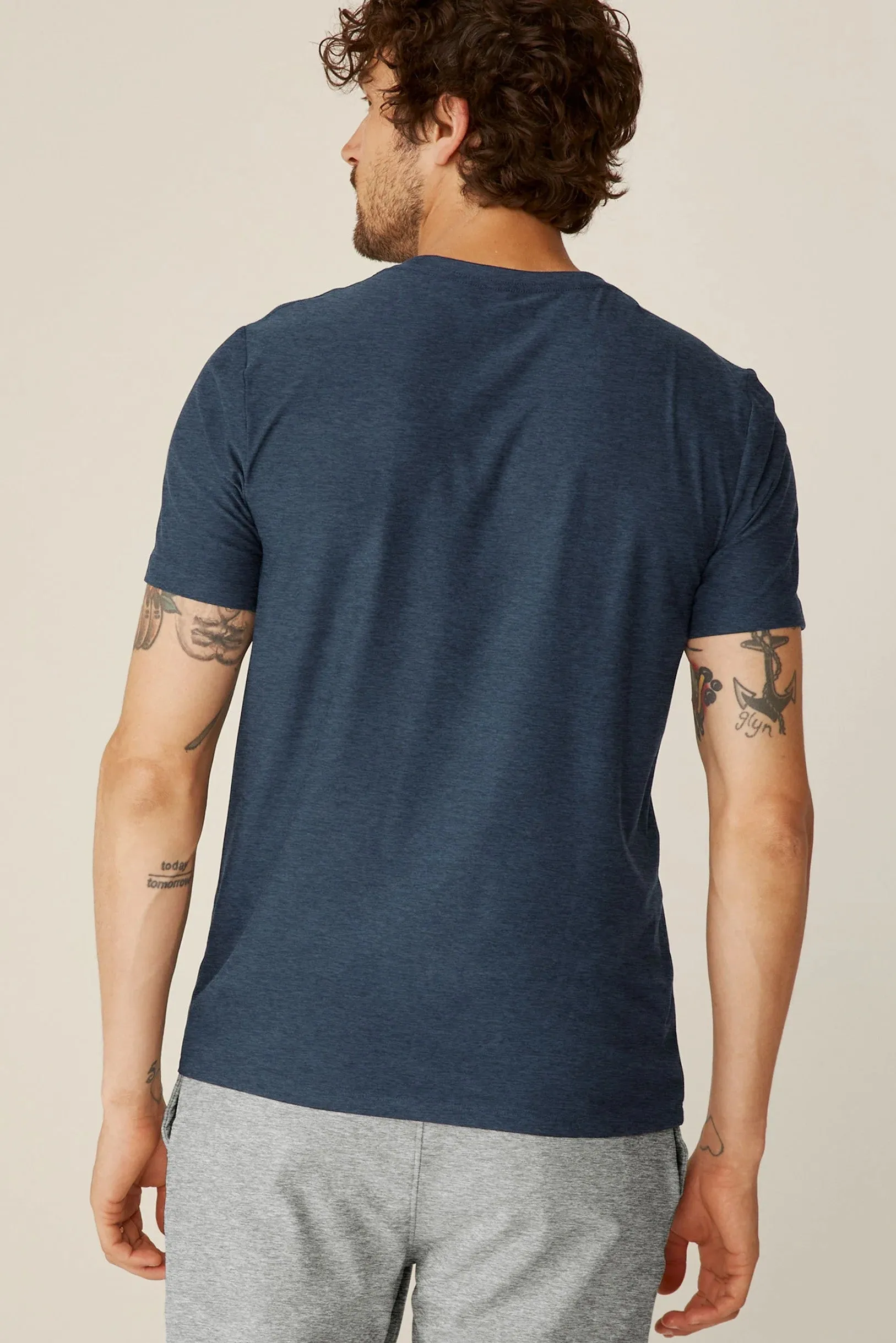 Mens Always Beyond Crew Tee - Navy