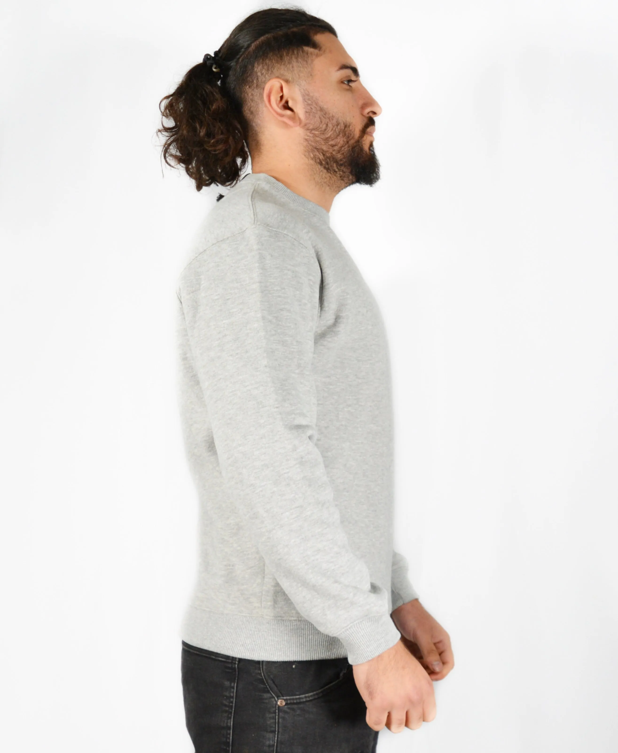 Mens O.G. Symbol Light Grey Sweat Jumper Top