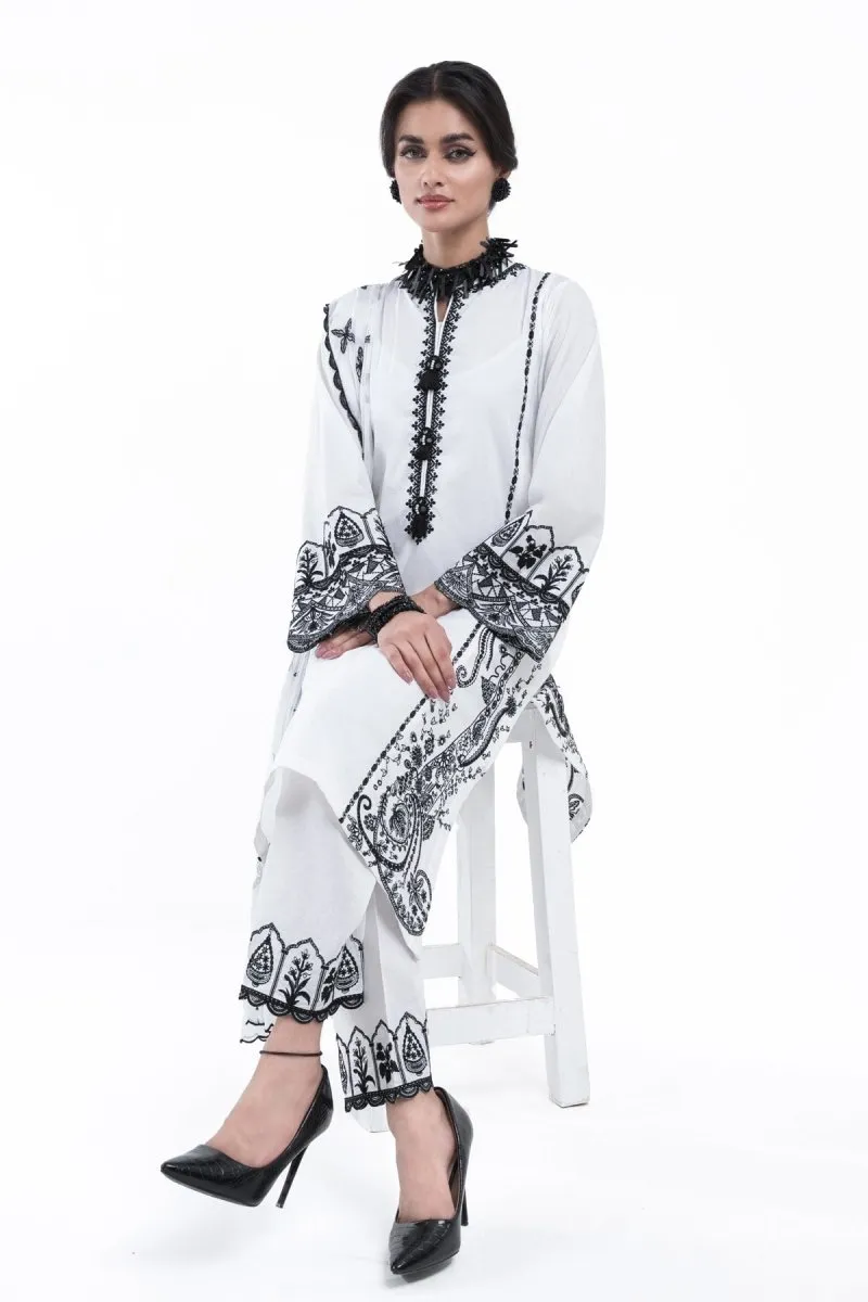 Mihrimah Embroidered Cambric 3 Piece Suit MIH47