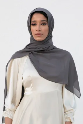 Misty Grey Chiffon Hijab