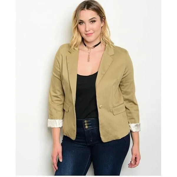 MOCHA PLUS SIZE BLAZER