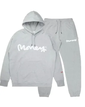 MONEY SIG APE HOOD TRACKSUIT - ICE GREY MELANGE