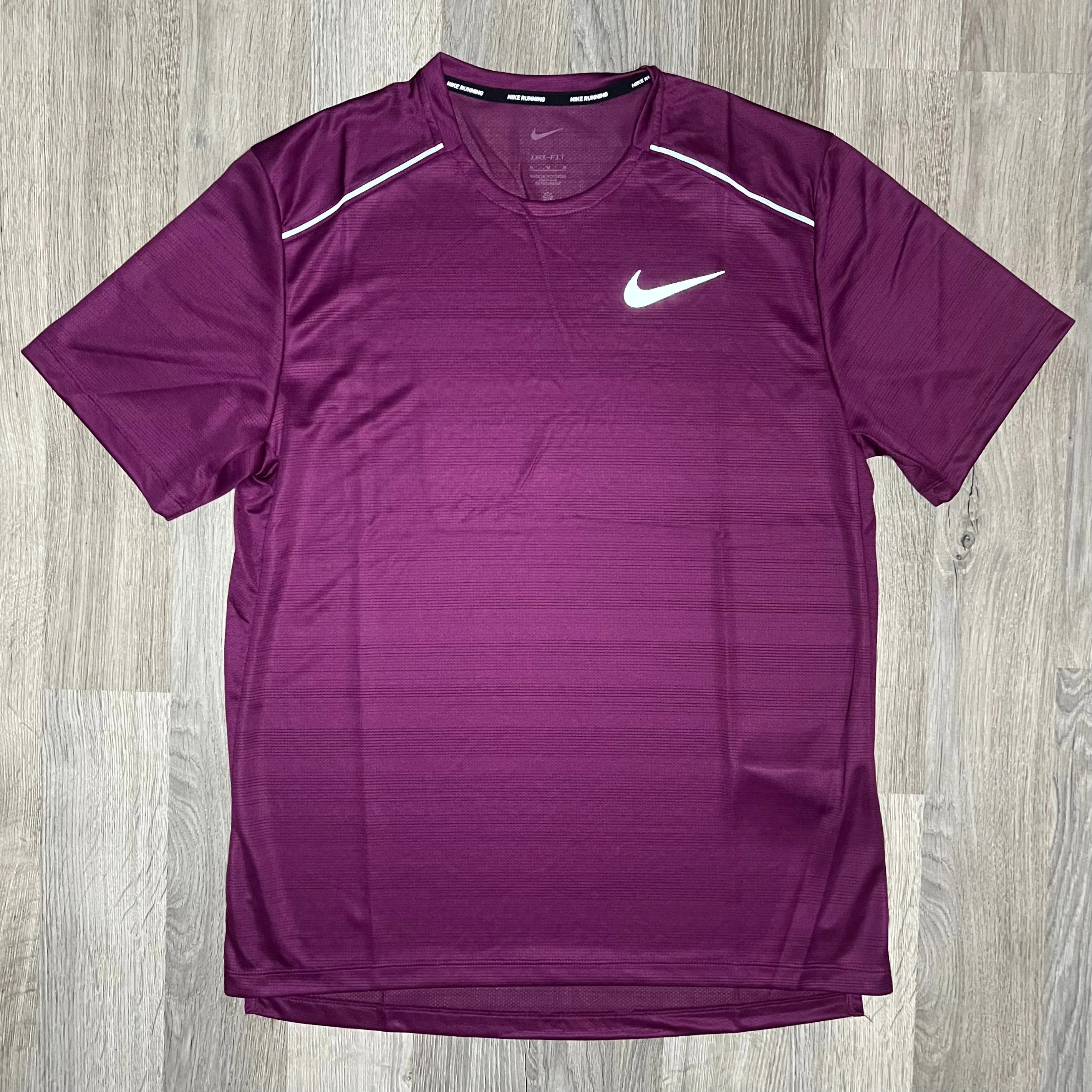 Nike Miler & Challenger Set - Tee & Shorts - Beetroot / Black