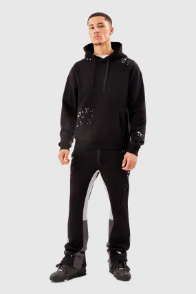 PAINT SMEAR TRACKSUIT - BLACK