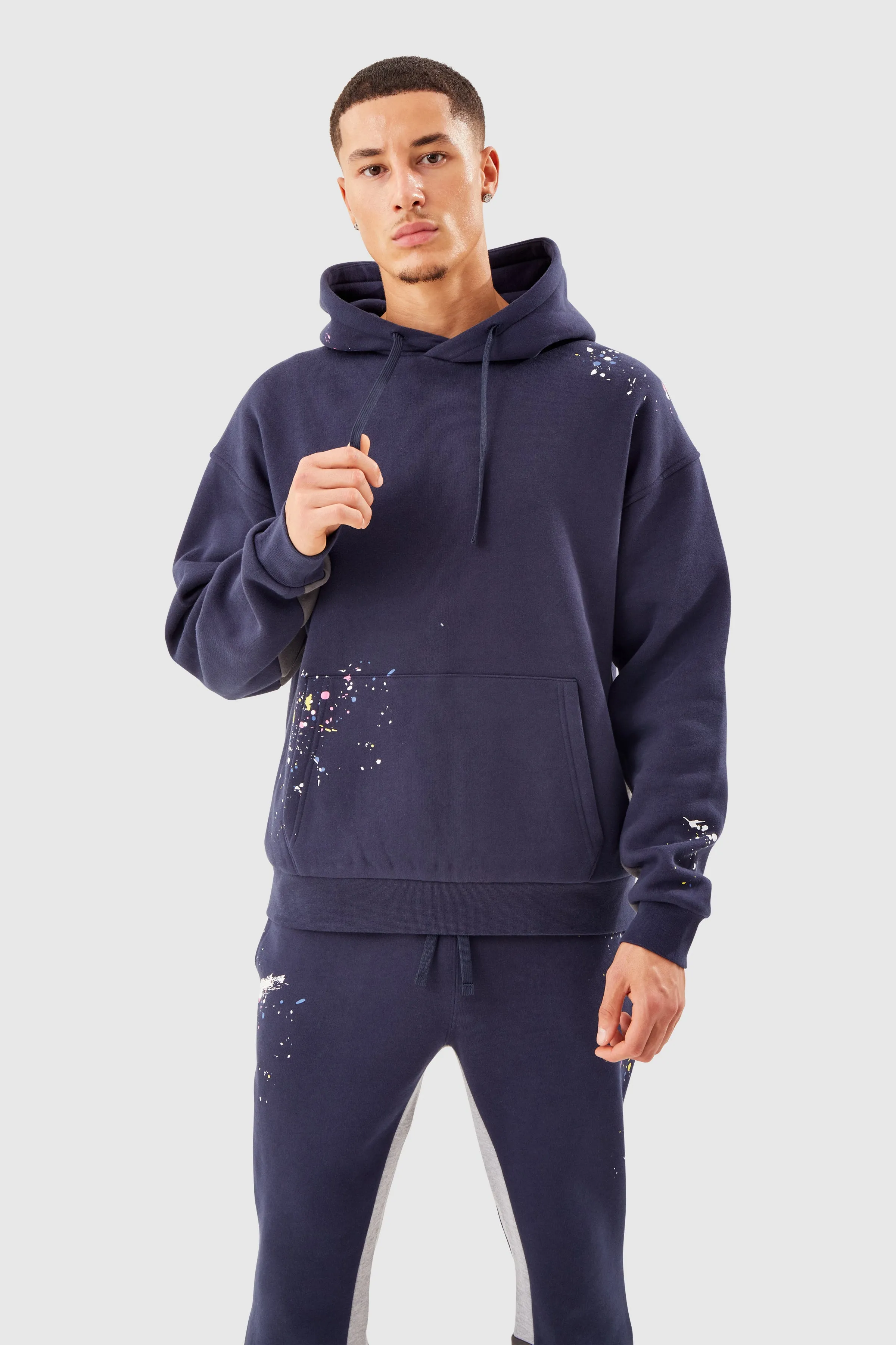 PAINT SMEAR TRACKSUIT - NAVY