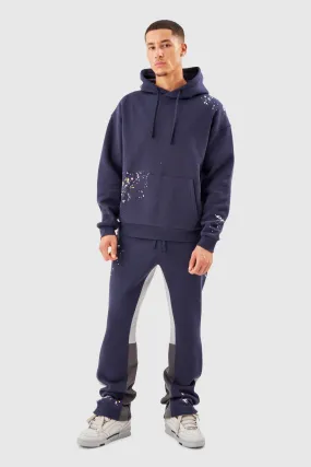 PAINT SMEAR TRACKSUIT - NAVY