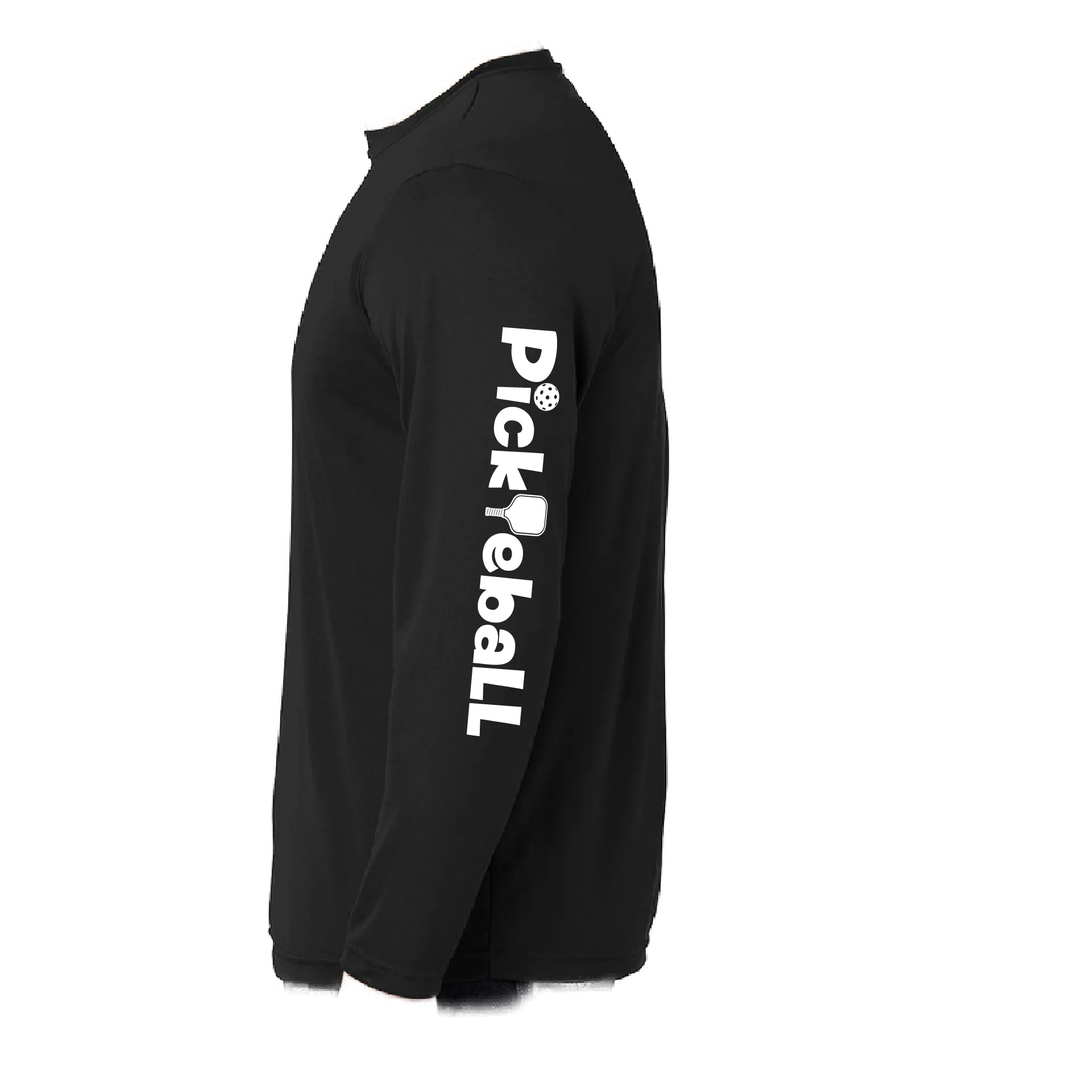 Pickleball (Horizontal) Customizable | Youth Long Sleeve Athletic Pickleball Shirt | 100% Polyester