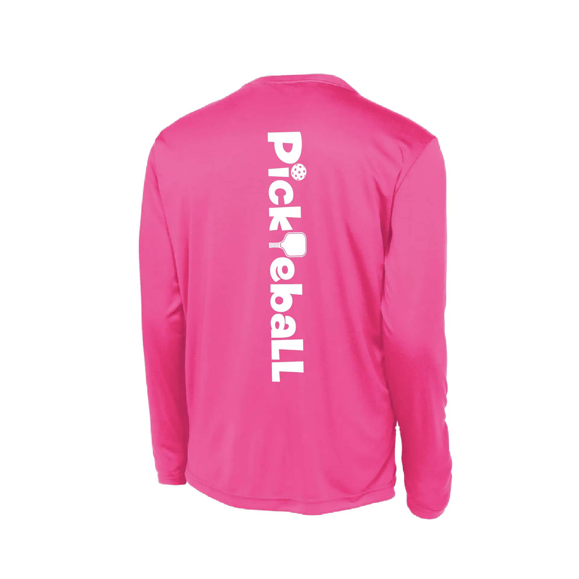 Pickleball (Horizontal) Customizable | Youth Long Sleeve Athletic Pickleball Shirt | 100% Polyester