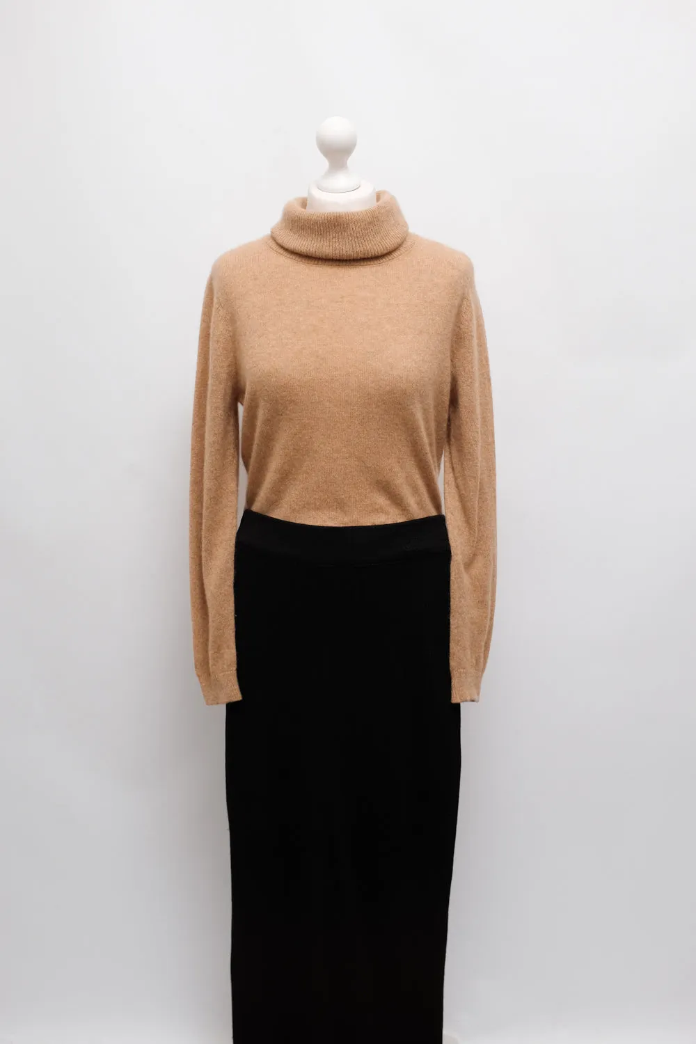 PURE CASHMERE COGNAC TURTLE LIGHT KNIT