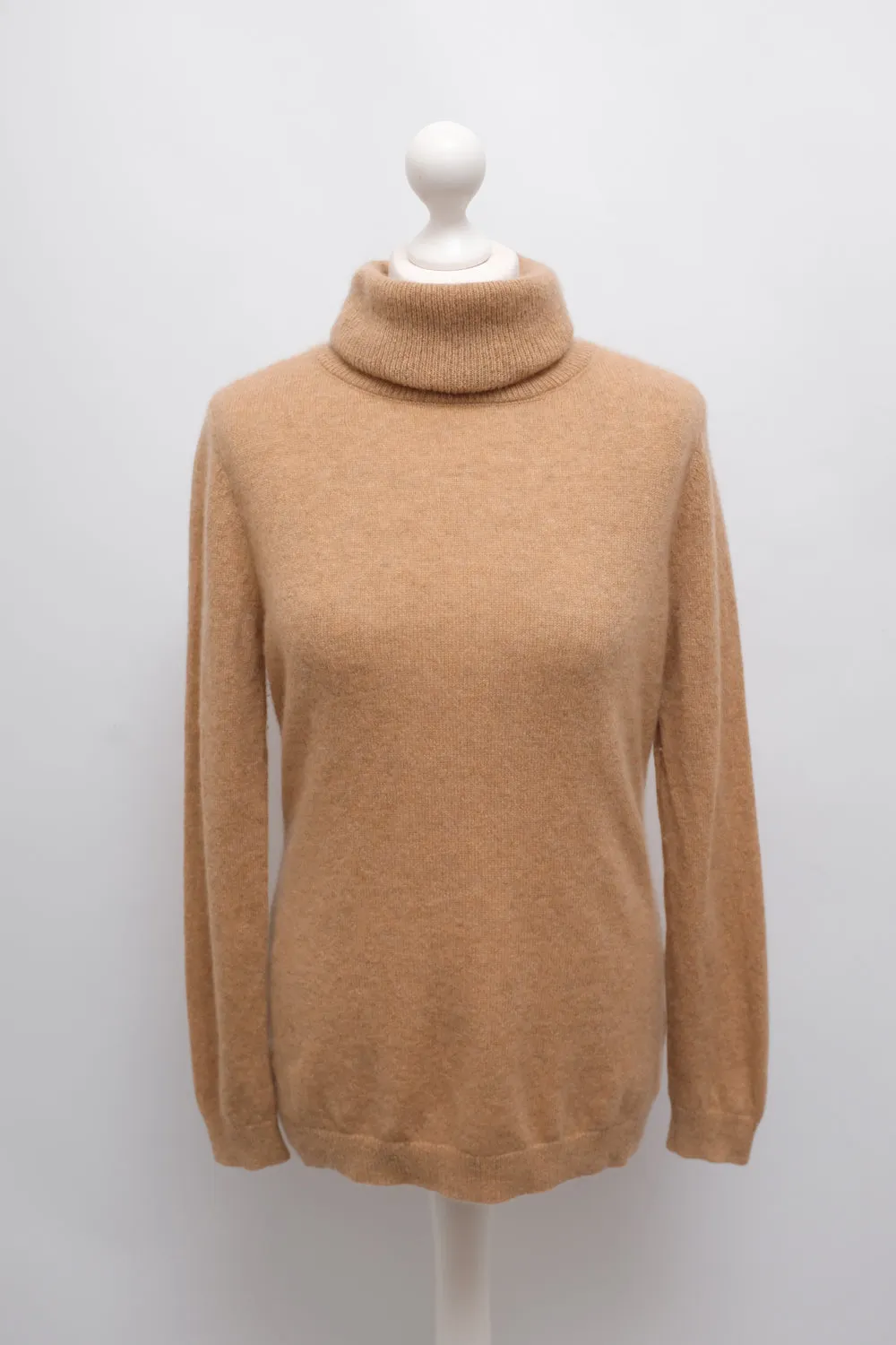 PURE CASHMERE COGNAC TURTLE LIGHT KNIT