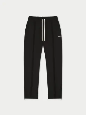 RAW SEAM STRAIGHT LEG JOGGERS - BLACK