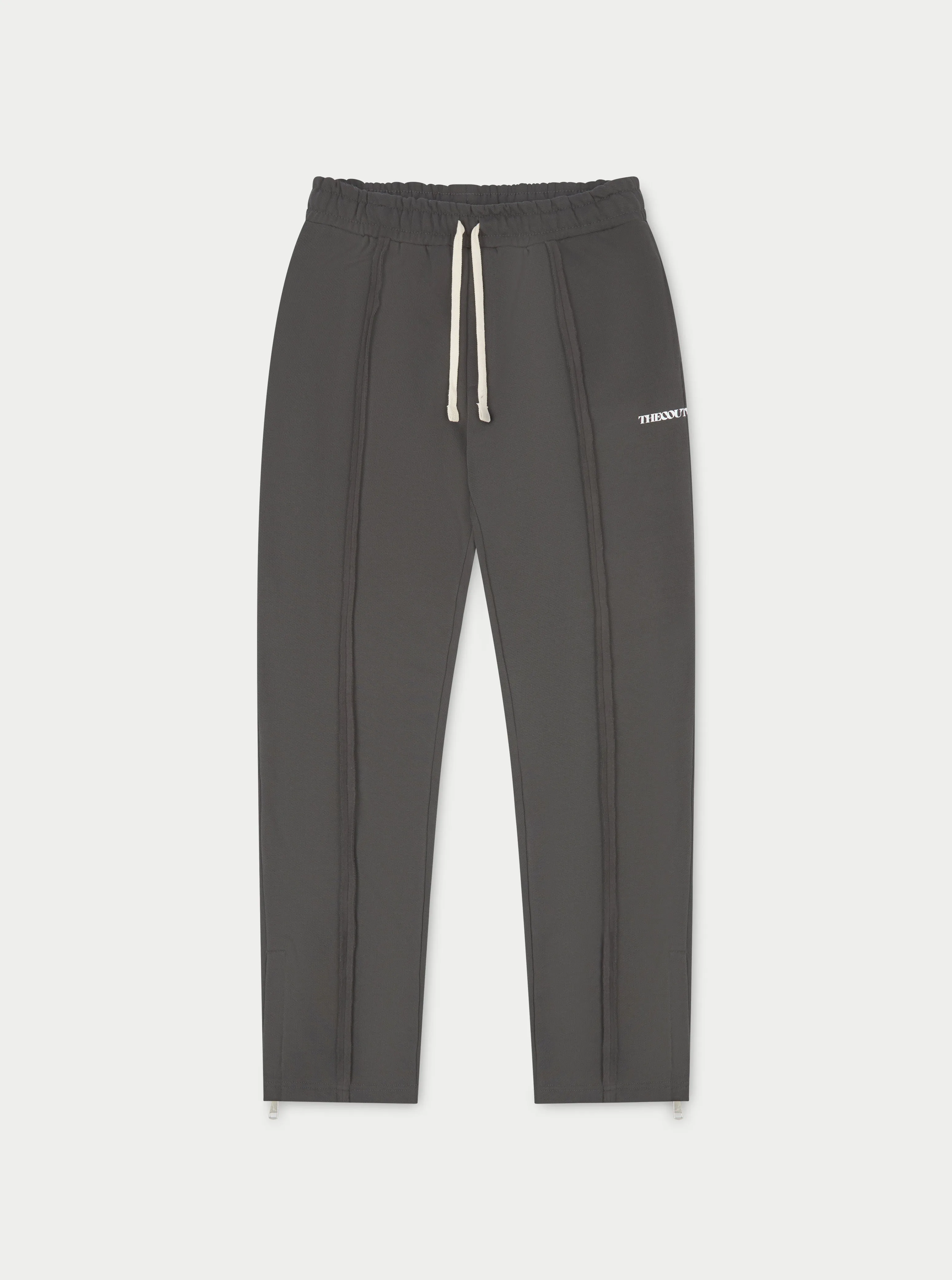 RAW SEAM STRAIGHT LEG JOGGERS - CHARCOAL