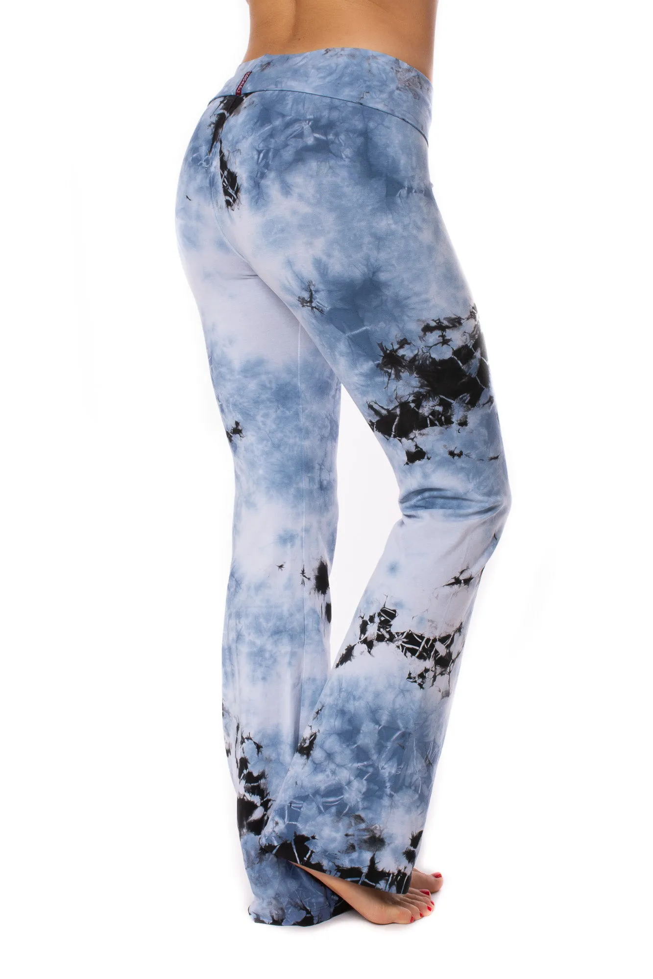 Roll Down Boot Leg Crystal Clouds Tie-Dye (Style 330, Crystal Clouds Tie-Dye) by Hard Tail Forever