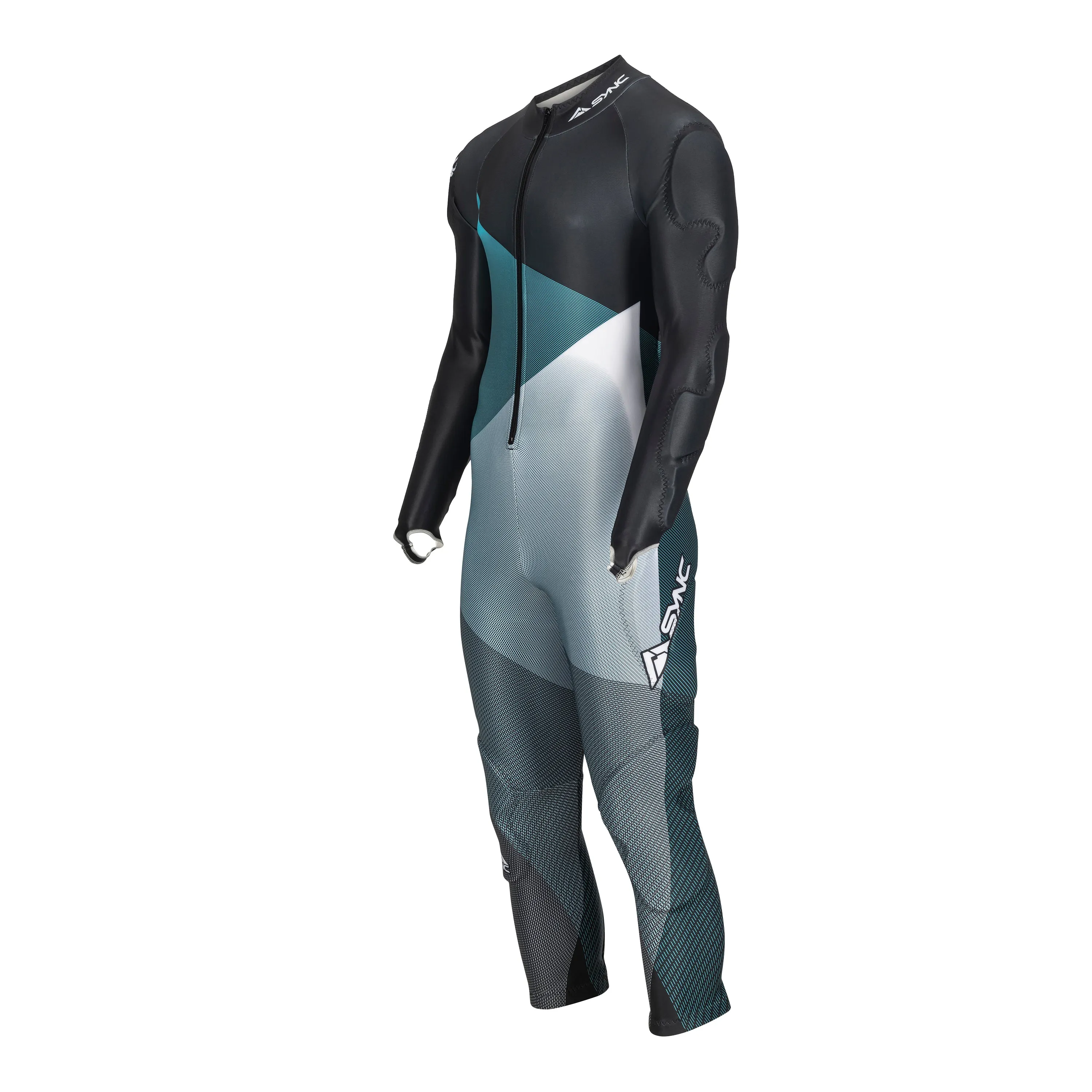 Sammi Adult Race Suit - Aqua/Black