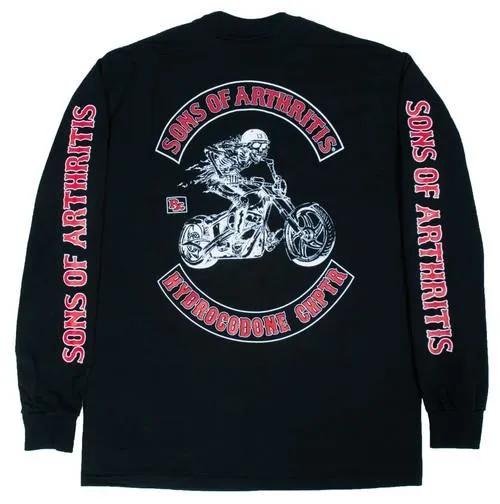 Sons of Arthritis Hydrocodone Chapter Long Sleeve Biker T-Shirt