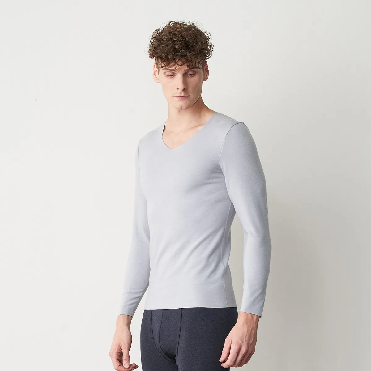 Superwarm Seamless V Neck Thermal Top