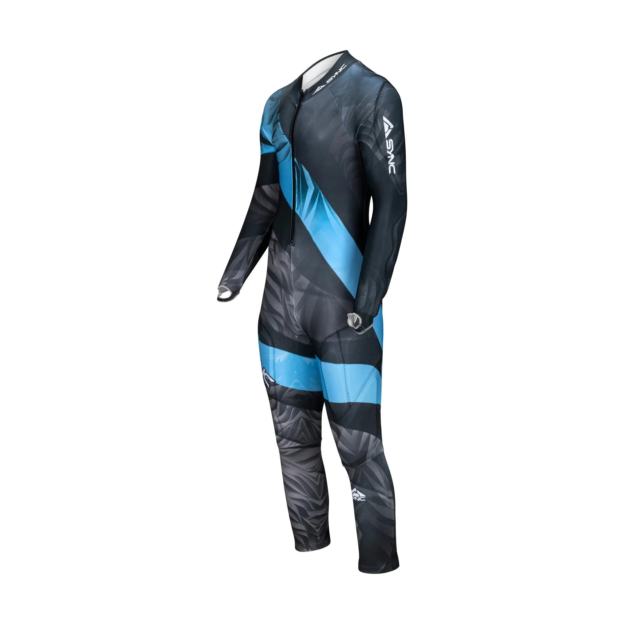 Tiger Adult Race Suit - Black/Blue