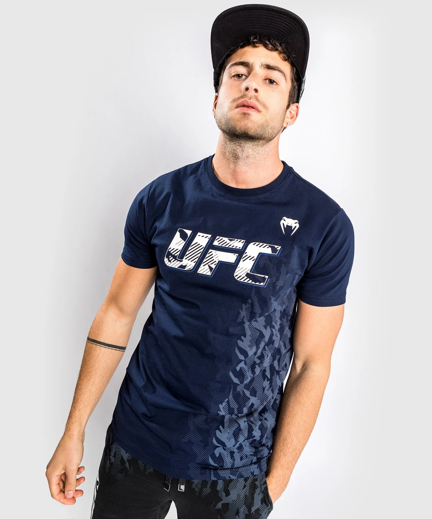 UFC Venum Authentic Fight Week Men's Short Sleeve T-shirt - Navy Blue