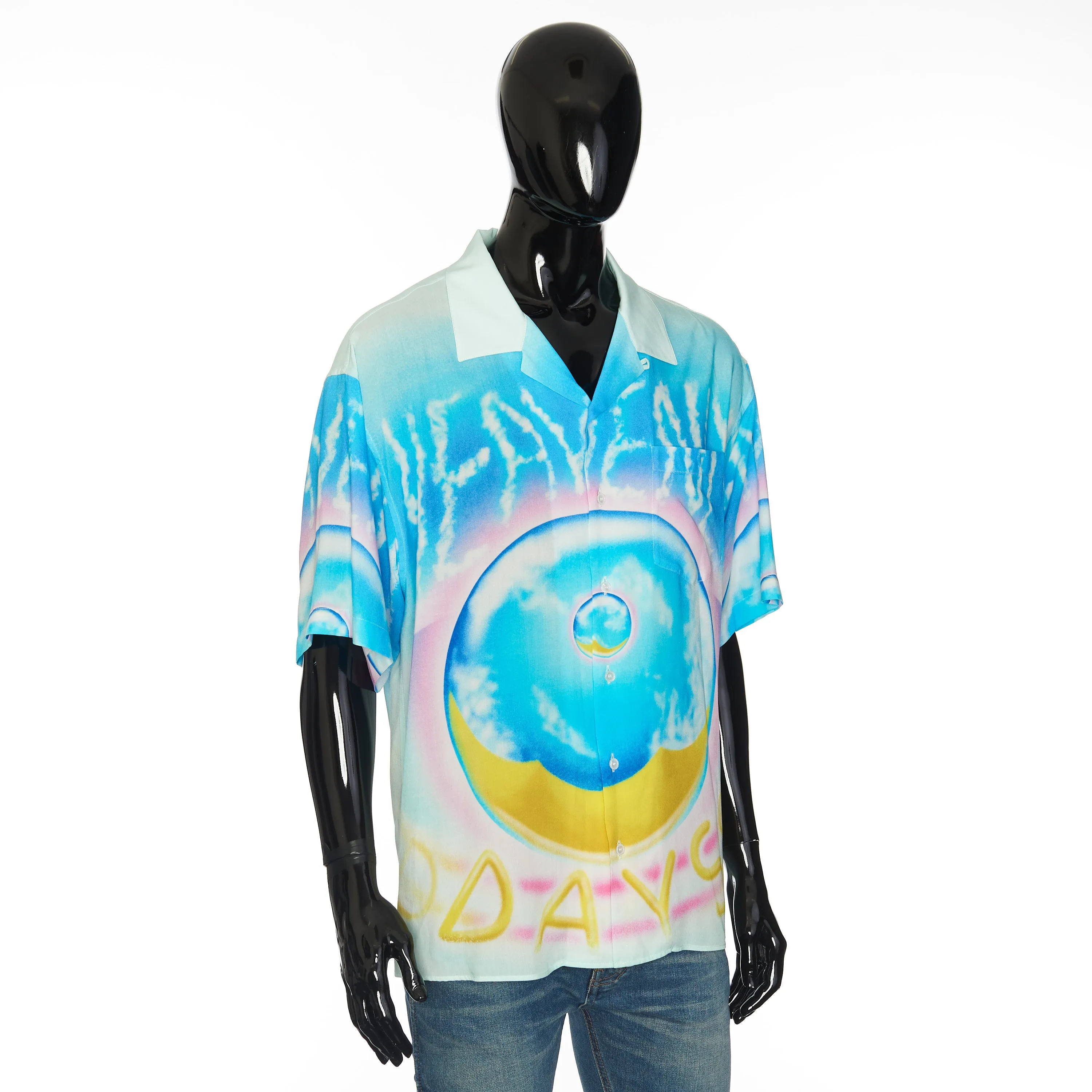 x Marcelo Lavin Collaboration Heavenly Days Print Loose Hawaiian Shirt In Multicolour Viscose