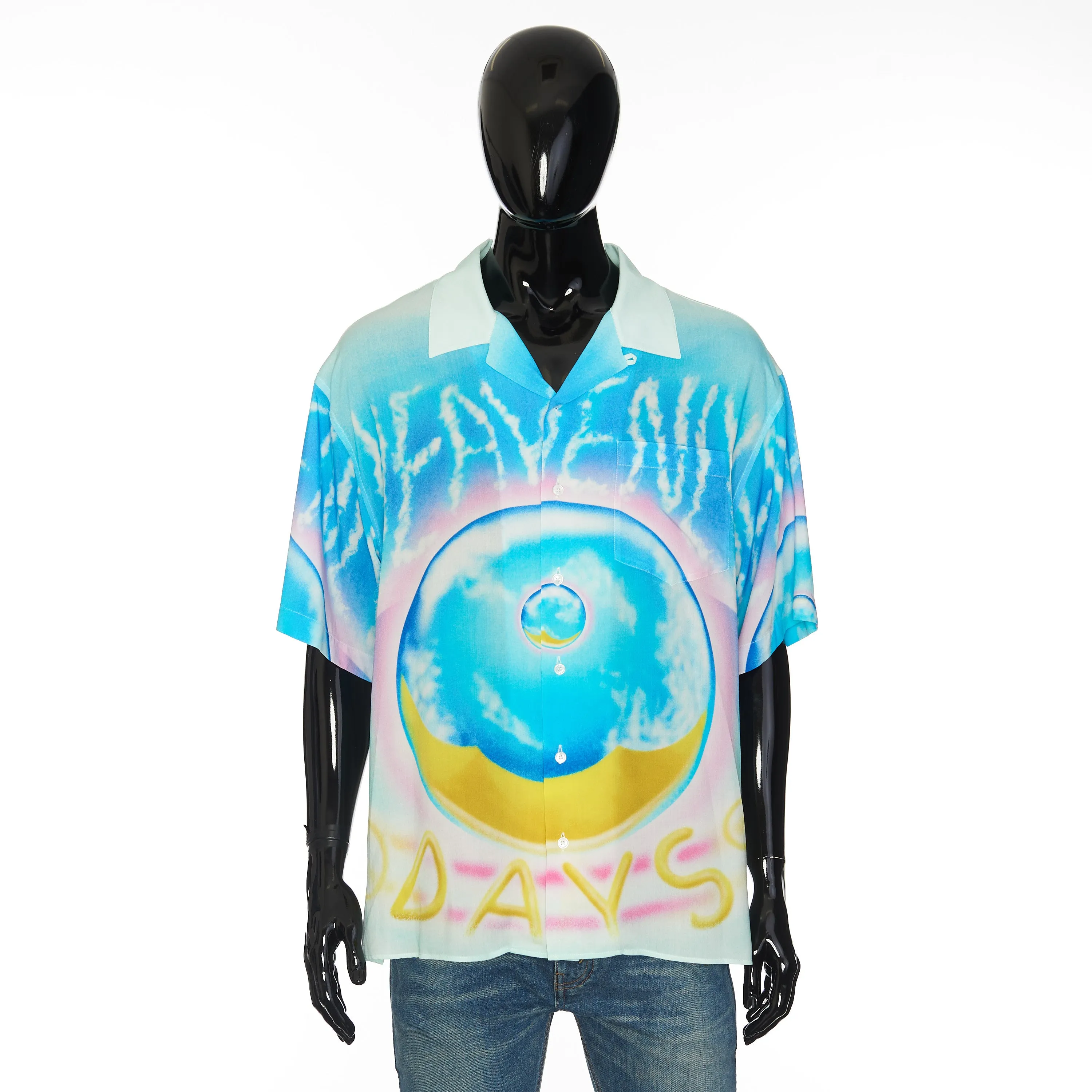 x Marcelo Lavin Collaboration Heavenly Days Print Loose Hawaiian Shirt In Multicolour Viscose