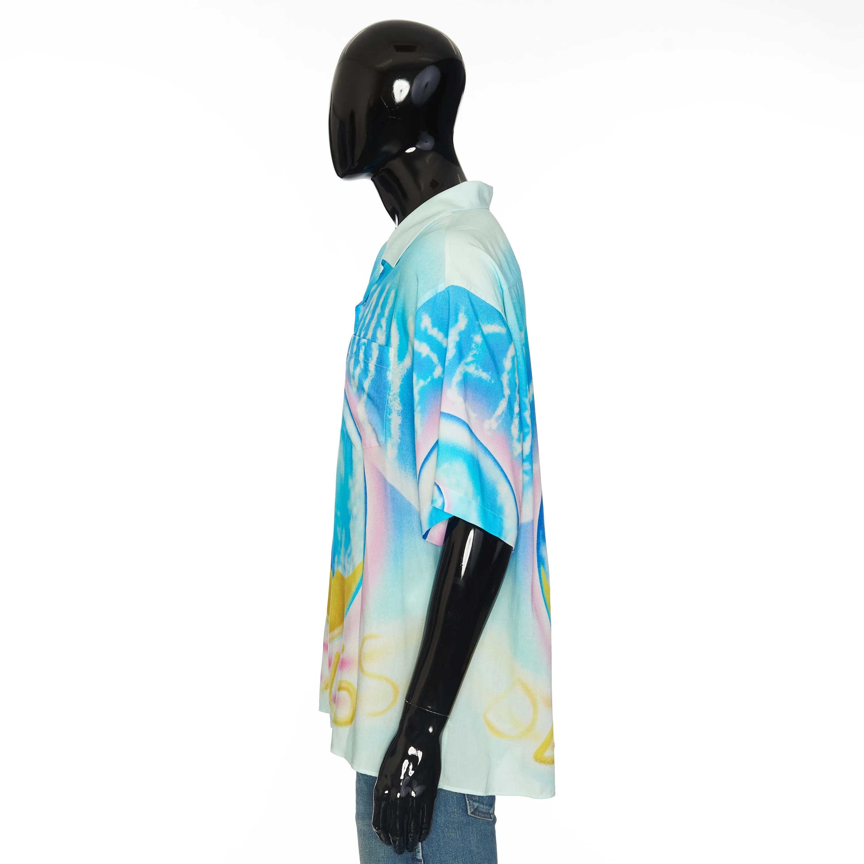 x Marcelo Lavin Collaboration Heavenly Days Print Loose Hawaiian Shirt In Multicolour Viscose