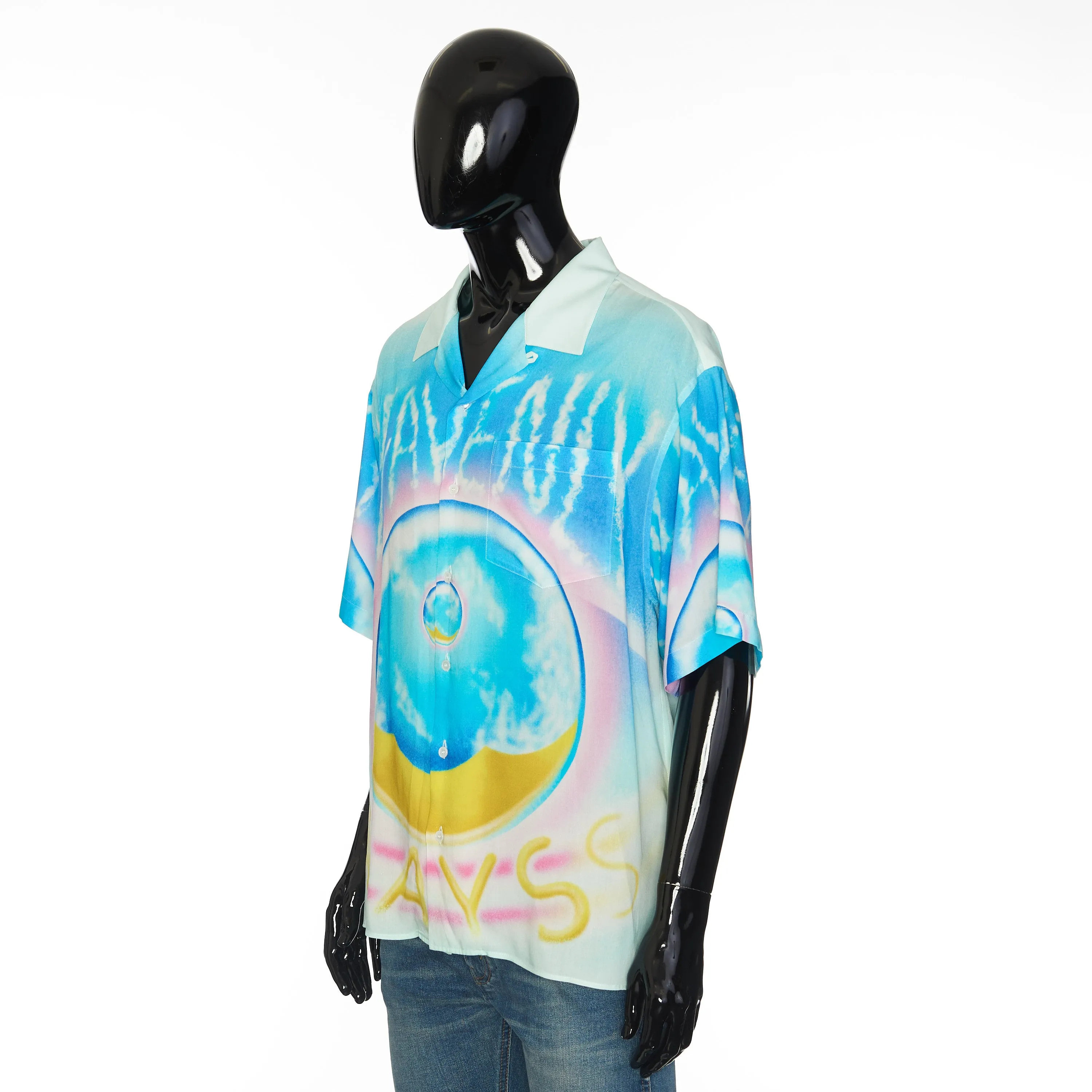 x Marcelo Lavin Collaboration Heavenly Days Print Loose Hawaiian Shirt In Multicolour Viscose